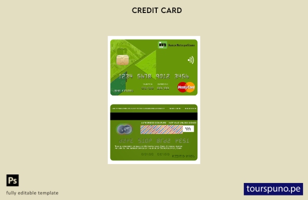 lista para imprimir plantilla mastercard del banco Cuba Metropolitano